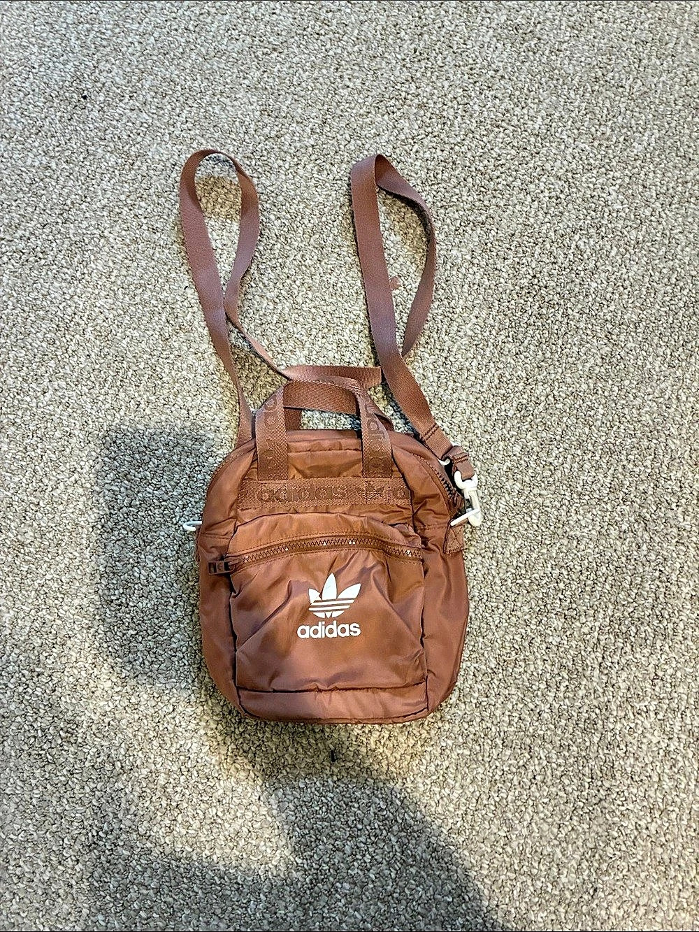 adidas Adicolor Classic Mini Airliner Bag Crossbody Bag in Brown